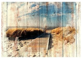 Fotomurale adesivo  Wooden Beach  Larghezza x Altezza Home decor 147x105