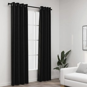 Tende Oscuranti Effetto Lino 2 Pz 140x225 Cm Antracite /
