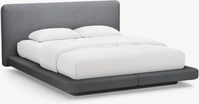 Letto imbottito Linea in bouclé Baloo - 200x200 cm