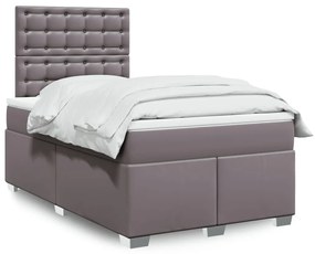 Giroletto A Molle Con Materasso Grigio 120x190 Cm İn Similpelle /