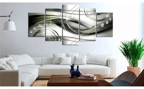 Quadro Glowing Green Wave  Colore Grigio, Dimensioni e Misure 200x100