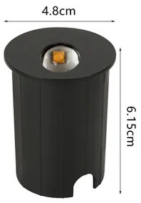Brilagi - LED lampada da incasso per esterni STAIRDOT LED/2W/230V, nero, IP65, rotonda