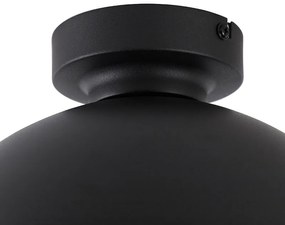 Plafoniera industriale nera e oro 28 cm - Magnax