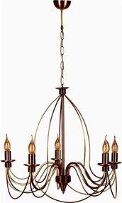 Lampadario CLASSIC a catena, 5xE14/40W/230V, finitura bronzo