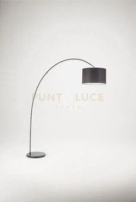 Piantana in metallo nero lucido paralume nero  callisto 1 luce atta...