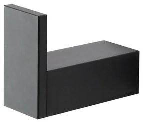 Appendino portasciugamani da muro in alluminio nero Sky