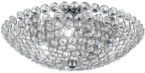 Plafoniera planet cromo 4 luci attacco g9 32x32x11cm in metallo e c...