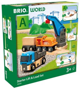 Brio - Set di mezzi da carico con gru
