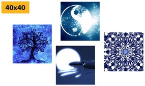 Set di quadri – Feng Shui in blu