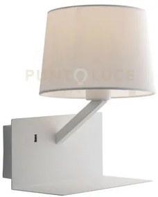 Applique a parete ciak bianca con usb 2a usb 2a con mensola 1 luce ...