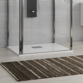 Box doccia tre lati 90x80x90 porta battente K2800AS2 - KAMALU