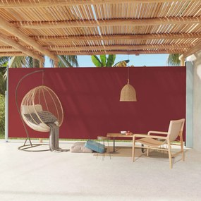 Tenda Laterale Retrattile Per Patio 220x600 Cm Rossa /