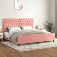 Giroletto con Testiera Rosa 200x200 cm in Vellutocod mxl 73976