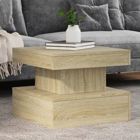 Tavolino Da Salotto Gambe İn Metallo Rovere Sonoma 50x50x40 Cm /