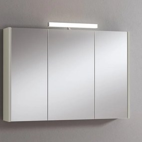 Pensile con luce Akira laccato lucido grigio nuvola L 100 x H 70 x P 15.5 cm