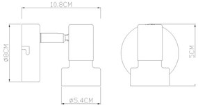 Globo 15548TK - Lampada da tavolo MAXY 1xE27/40W/230V bianco/antracite