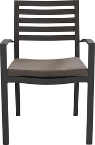 DEXTER - set tavolo in alluminio cm 160/240 x 90 x 75 h con 6 sedie e 2 poltrone Dexter