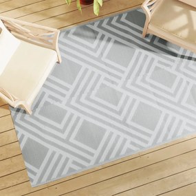 Tappeto Da Esterni Arakıl Grigio 140x200 Cm İn Pp /