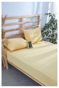 Set lenzuola e federe in cotone elasticizzato giallo 180x200 cm - Mila Home