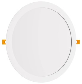 Pannello LED Rotondo 30W, 3.000lm, no Flickering, Foro Ø278-285mm Colore Bianco Caldo 3.000K