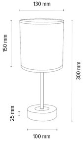Spot-Light 7017401011553 - Lampada da tavolo BENITA 1xE27/60W/230V rovere