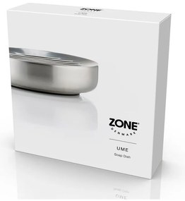 Portasaponetta color argento opaco in acciaio inox Ume – Zone