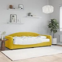 Divano Letto con Materasso Giallo 80x200 cm in Velluto 3197275