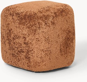 Pouf alto in teddy bouclé Wolke