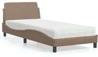 Letto con Materasso Cappuccino 80x200 cm Similpelle 3208301