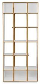 Libreria bianca in rovere 90x210 cm Newbury - Woodman