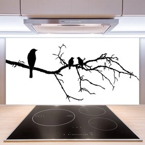 Rivestimento parete cucina Ramo Di Uccelli Arte Della Natura 100x50 cm