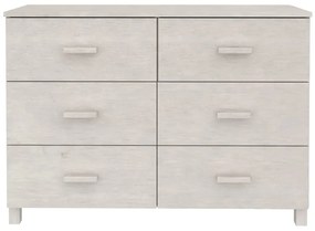 Credenza hamar bianca 113x40x80 cm in legno massello di pino