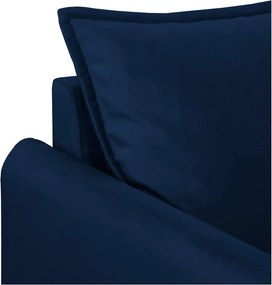 Poltrona blu scuro con rivestimento in velluto Juli – Ropez