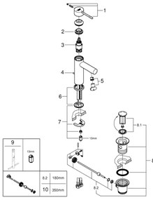 GROHE 23379001 - Miscelatore lavabo ESSENCE, misura S, cromo lucido