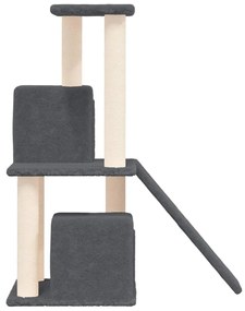Albero per gatti con tiragraffi in sisal grigio scuro 82 cm