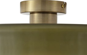 Plafoniera retrò bronzo con vetro verde - Jina