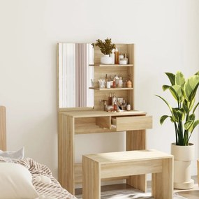 Toeletta Con Specchio Rovere Sonoma 74,5x40x141 Cm /