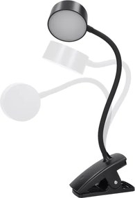 Solight WO3001-B-LED Lampada flessibile dimmerabile con clip LED/2W/5V 3000/4000/6500K nero
