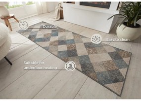 Passatoia blu/beige 80x200 cm Terrain – Hanse Home