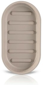 Portasaponetta in plastica Soft touch Tortora serie Jinko