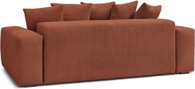 Divano color mattone con rivestimento in velluto a coste 280 cm Voltaire – Bobochic Paris