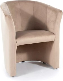 Poltrona TM-1 Velvet in velluto beige – 67x60x76 cm