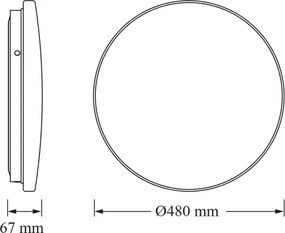 Osram - Plafoniera LED CEILING ROUND LED/36W/230V 3000K Ø 48 cm bianca