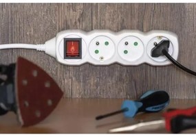 Cavo di prolunga con interruttore 3Z 3m bianco