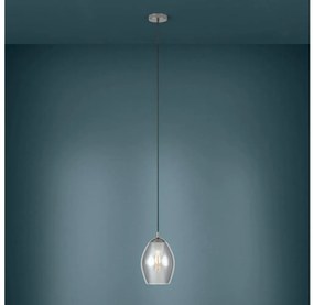 Eglo 39564 - Lampadario a sospensione con filo ESTANYS 1xE27/60W/230V fumé