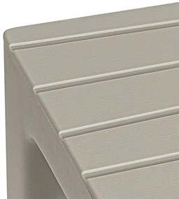 Set 2 pz Lello lo sgabello multiuso tortora ad alta resistenza effetto legno