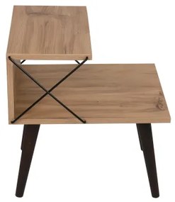 Comodino CROSS 55x50 cm marrone