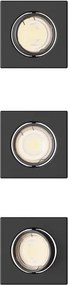 Philips - Set da 3 faretti da incasso PERIDOT 1xGU10/7W/230V nero