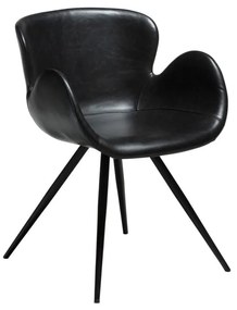 Sedia da pranzo nera in imbottito con braccioli Gaia – DAN-FORM Denmark