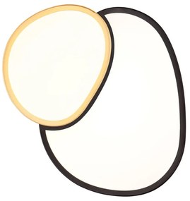 Plafoniera a LED in nero e oro 36x43,5 cm Rise - Trio